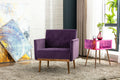 Coolmore Accent Chair ,Leisure Single Sofa With Rose Golden Feet Purple Polyester