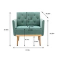 Coolmore Accent Chair ,Leisure Single Sofa With Rose Golden Feet Mint Green Polyester