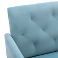 Coolmore Accent Chair ,Leisure Single Sofa With Rose Golden Feet Blue Polyester