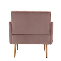 Coolmore Accent Chair ,Leisure Single Sofa With Rose Golden Feet Pink Polyester