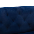 Coolmore Accent Chair ,Leisure Single Sofa With Rose Golden Feet Navy Polyester