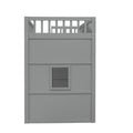 Twin Size House Loft Bed With Ladder Gray Gray Solid Wood