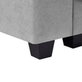 Modern Large L Shape Feather Filled Sectional Sofa, Convertible Sofa Couch With Reversible Chaise For Living Room Light Gray Chenille 5 Seat