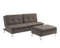 Casual Style Storage Ottoman 1Pc Chocolate Color Fabric Upholstered Metal Legs Living Room Furniture Chocolate Primary Living Space Fabric