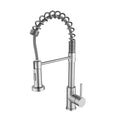 Single Handle Pull Down Sprayer Kitchen Sink Faucet Brushed Nickel Metal