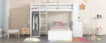 Twin Size Loft Bed With A Stand Alone Bed, Shelves,Desk,And Wardrobe White White Solid Wood