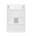 Twin Size House Loft Bed With Ladder White Twin White Solid Wood