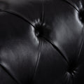 84.06 Inch Width Traditional Square Arm Removable Cushion 3 Seater Sofa Black Foam Pu