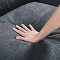 Modern Large L Shape Feather Filled Sectional Sofa, Convertible Sofa Couch With Reversible Chaise For Living Room Dark Gray Chenille 5 Seat