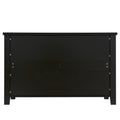 Drawer Dresser Bar Cabinet Side Cabinet,Buffet Sideboard,Buffet Service Counter, Solid Wood Frame,Plasticdoor Panel,Retro Shell Handle,Applicable To Dining Room, Living Room, Kitchen ,Corridor,Black 5 Or More Drawers Black Primary Living Space Drawers