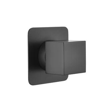 3 4" Cast Metal Volume Control Valve 2Piece Extra High Flow Master Shower Volume Controladjustable Brass Handle Valve Body Matt Black Brass