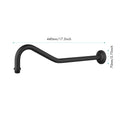 Shower Parts Stainless Steel Shower Arms Matte Black Stainless Steel