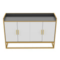 Modern Kitchen Buffet Storage Cabinet Cupboard Gloss With Metal Legs For Living Room Kitchen Black Golden Black Foam Wood Stainless Steel