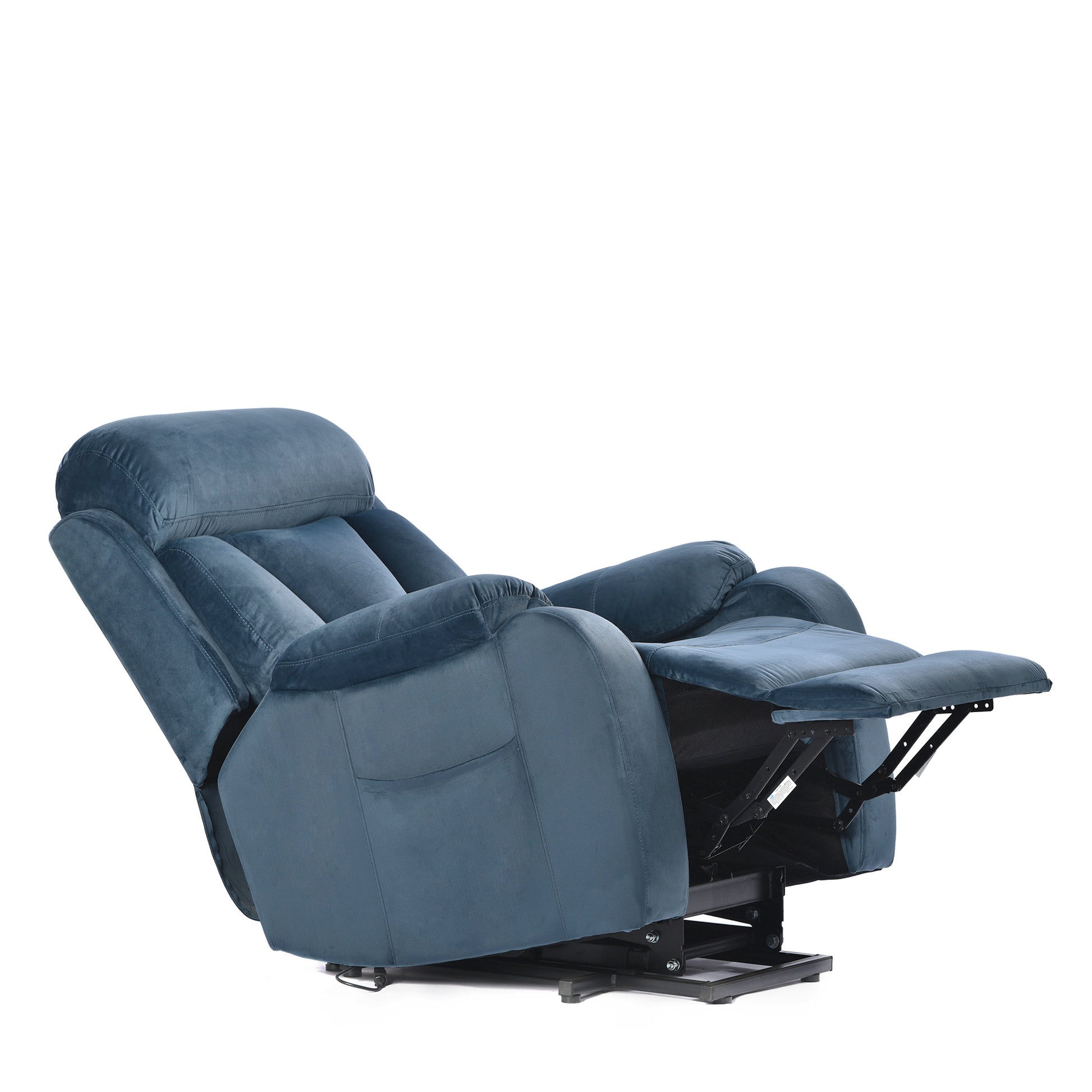 Lift Chair Recliner For Elderly Power Remote Control Recliner Sofa Relax Soft Chair Anti Skid Australia Cashmere Fabric Furniture Living Room Navy Blue Light Brown Wood Primary Living Space Heavy Duty Rubberwood Navy Blue Velvet Power Remote Medium Soft