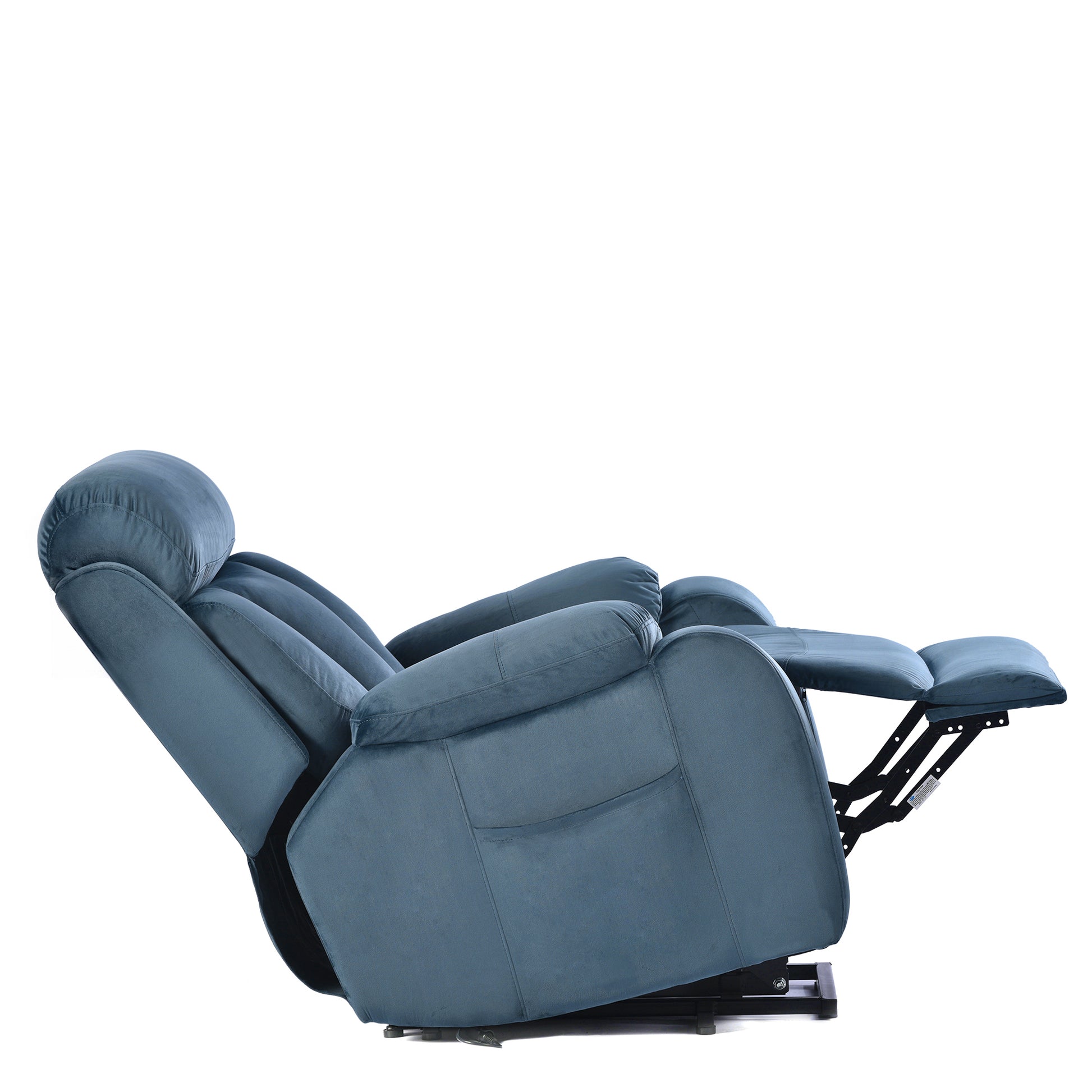 Lift Chair Recliner For Elderly Power Remote Control Recliner Sofa Relax Soft Chair Anti Skid Australia Cashmere Fabric Furniture Living Room Navy Blue Light Brown Wood Primary Living Space Heavy Duty Rubberwood Navy Blue Velvet Power Remote Medium Soft