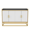 Modern Kitchen Buffet Storage Cabinet Cupboard Gloss With Metal Legs For Living Room Kitchen Black Golden Black Foam Wood Stainless Steel