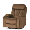 Lift Chair Recliner For Elderly Power Remote Control Recliner Sofa Relax Soft Chair Anti Skid Australia Cashmere Fabric Furniture Living Room Brown Light Brown Wood Primary Living Space Heavy Duty Rubberwood Brown Polyester Power Remote Medium Soft