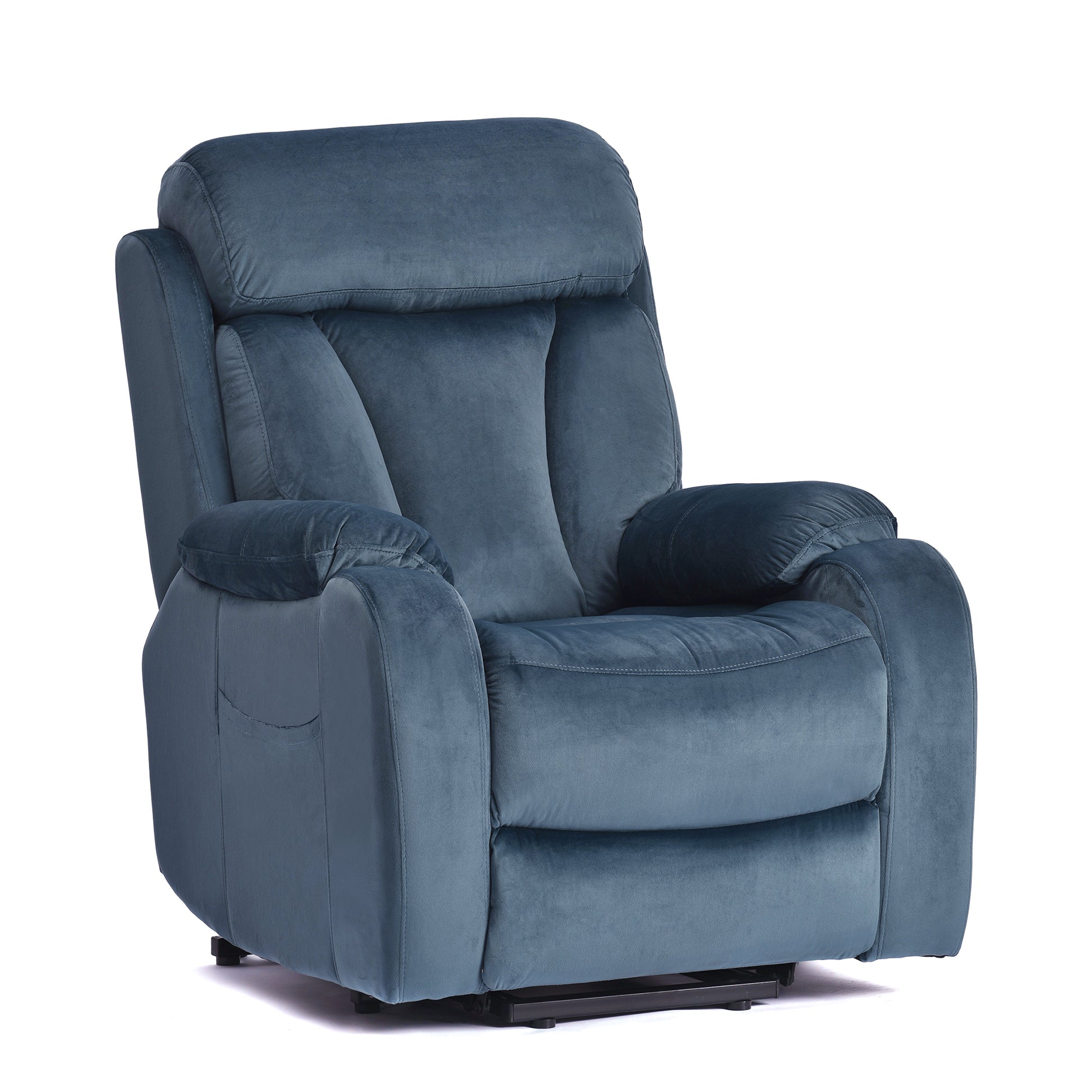 Lift Chair Recliner For Elderly Power Remote Control Recliner Sofa Relax Soft Chair Anti Skid Australia Cashmere Fabric Furniture Living Room Navy Blue Light Brown Wood Primary Living Space Heavy Duty Rubberwood Navy Blue Velvet Power Remote Medium Soft