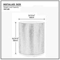 Round Coffee Table Side Table For Living Room Fully Assembled Black Mdf