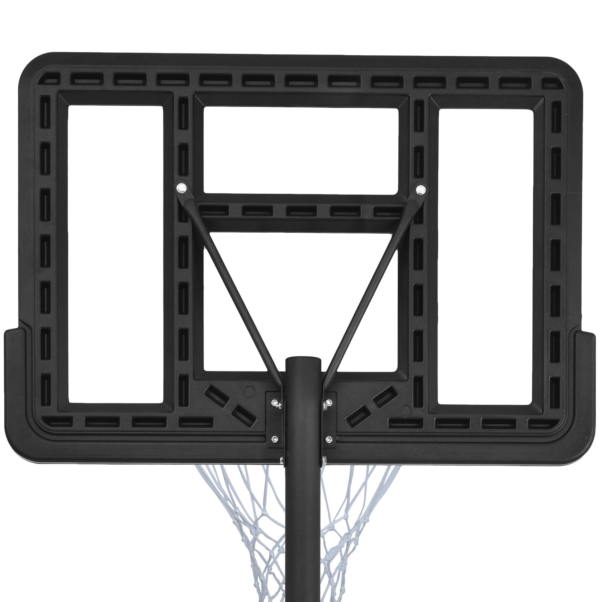 Portable Basketball Hoop Basketball System 4.76 10Ft Height Adjustable For Youth Adults Led Ights, Colorful Lights, Waterproof Super Bright To Play At Night Outdoors,Good Gift For Kid Black Metal