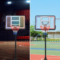 Portable Basketball Hoop Basketball System 8 10Ft Height Adjustable For Youth Adults Led Basketball Hoop Lights, Colorful Lights, Waterproof,Super Bright To Play At Night Outdoors,Good Gift For Kids Black Metal