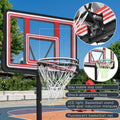 Portable Basketball Hoop Basketball System 4.76 10Ft Height Adjustable For Youth Adults Led Ights, Colorful Lights, Waterproof Super Bright To Play At Night Outdoors,Good Gift For Kid Black Metal