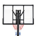 Portable Basketball Hoop Basketball System 8 10Ft Height Adjustable For Youth Adults Led Basketball Hoop Lights, Colorful Lights, Waterproof,Super Bright To Play At Night Outdoors,Good Gift For Kids Black Metal