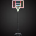 Portable Basketball Hoop Basketball System 4.76 10Ft Height Adjustable For Youth Adults Led Ights, Colorful Lights, Waterproof Super Bright To Play At Night Outdoors,Good Gift For Kid Black Metal