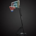 Portable Basketball Hoop Basketball System 8 10Ft Height Adjustable For Youth Adults Led Basketball Hoop Lights, Colorful Lights, Waterproof,Super Bright To Play At Night Outdoors,Good Gift For Kids Black Metal