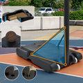 Portable Basketball Hoop Basketball System 4.76 10Ft Height Adjustable For Youth Adults Led Basketball Hoop Lights, Colorful Lights, Waterproof,Super Bright To Play At Night Outdoors,Good Gift For Kid Black Metal