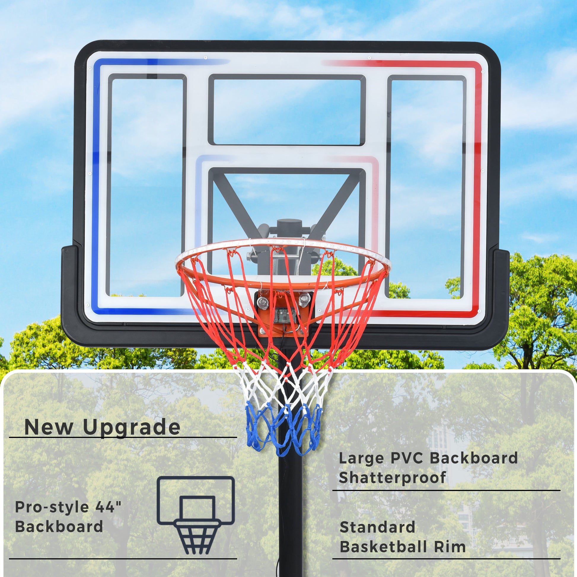 Portable Basketball Hoop Basketball System 8 10Ft Height Adjustable For Youth Adults Led Basketball Hoop Lights, Colorful Lights, Waterproof,Super Bright To Play At Night Outdoors,Good Gift For Kids Black Metal