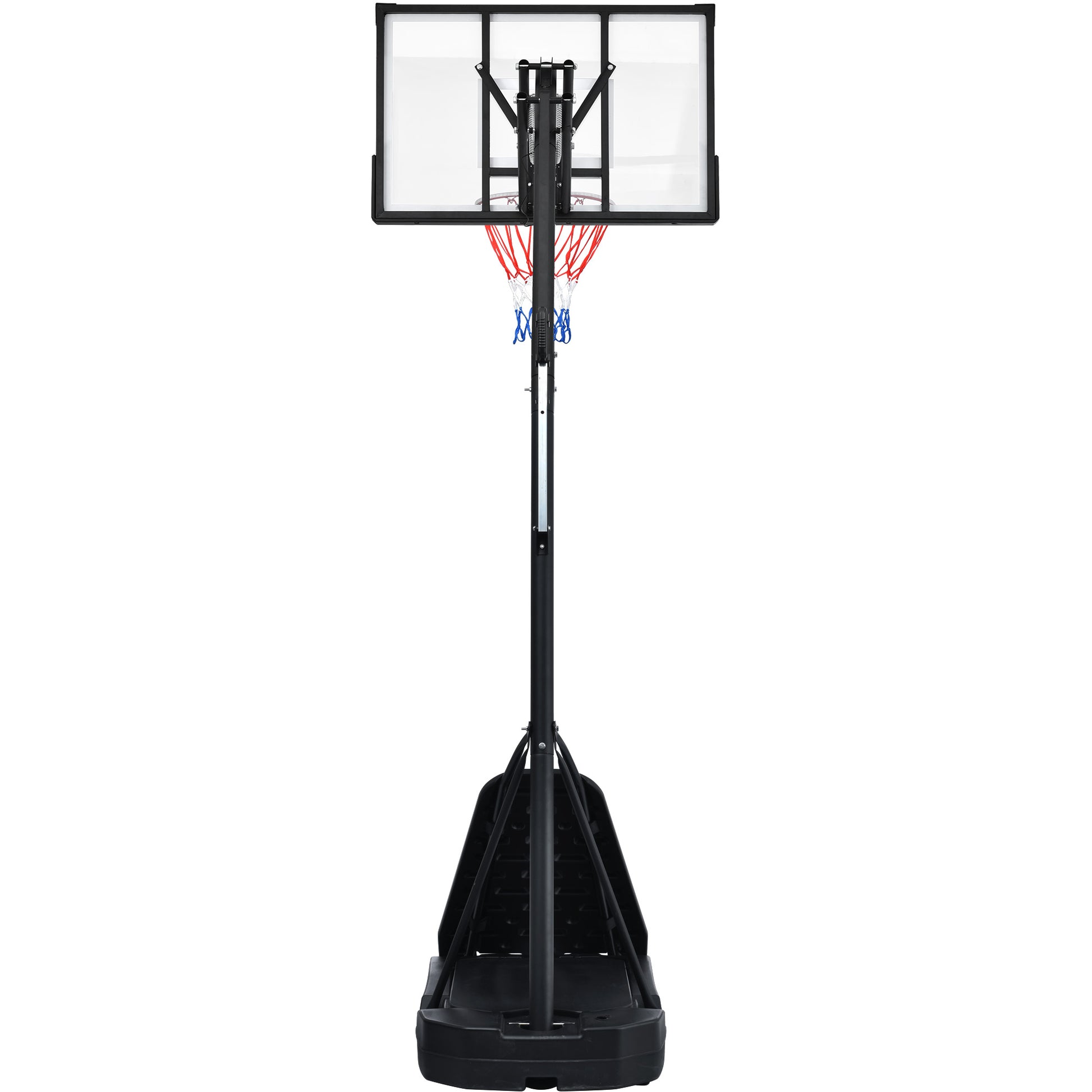 Portable Basketball Hoop Basketball System 8 10Ft Height Adjustable For Youth Adults Led Basketball Hoop Lights, Colorful Lights, Waterproof,Super Bright To Play At Night Outdoors,Good Gift For Kids Black Metal