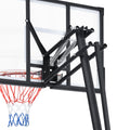 Portable Basketball Hoop Basketball System 8 10Ft Height Adjustable For Youth Adults Led Basketball Hoop Lights, Colorful Lights, Waterproof,Super Bright To Play At Night Outdoors,Good Gift For Kids Black Metal