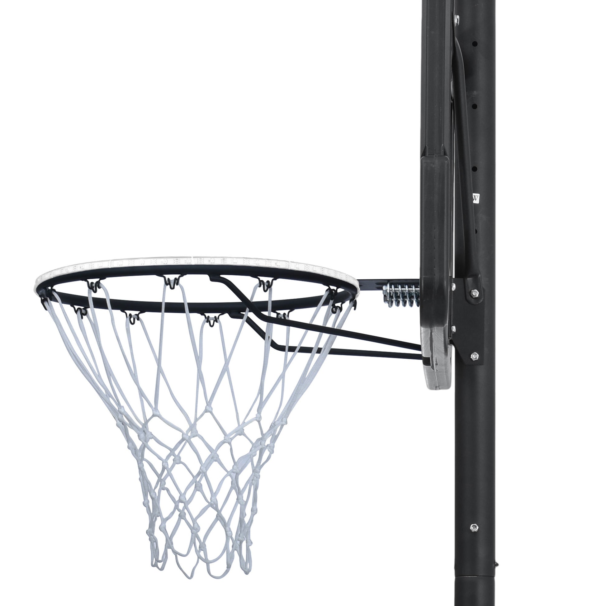 Portable Basketball Hoop Basketball System 4.76 10Ft Height Adjustable For Youth Adults Led Ights, Colorful Lights, Waterproof Super Bright To Play At Night Outdoors,Good Gift For Kid Black Metal