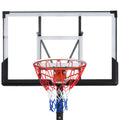 Portable Basketball Hoop Basketball System 4.76 10Ft Height Adjustable For Youth Adults Led Basketball Hoop Lights, Colorful Lights, Waterproof,Super Bright To Play At Night Outdoors,Good Gift For Kid Black Metal