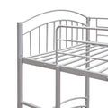 Twin Over Twin Metal Bunk Bed,Divided Into Two Beds Silver Old Sku:Mf280424Aan Twin Silver Metal