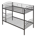 Twin Over Twin Metal Bunk Bed,Divided Into Two Beds Black Old Sku:Mf280424Aab Twin Black Metal