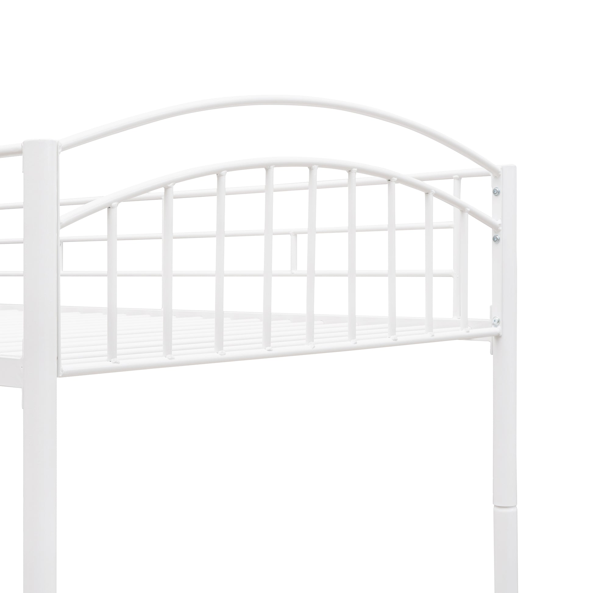 Twin Over Twin Metal Bunk Bed,Divided Into Two Beds White Old Sku:Mf280424Aak Twin White Metal