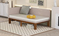 Upholstered Daybed Sofa Bed Frame Twin Size Linen Beige Beige Upholstered