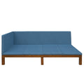 Upholstered Daybed Sofa Bed Frame Full Size Linen Blue Blue Upholstered