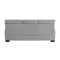 Solid Wood Plywood Framed 1Pc Sofa Pillow Top Arms Gray Fabric Upholstered Stylish Comfortable Living Room Furniture Gray Wood Primary Living Space Contemporary Solid Wood 3 Seat