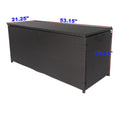 Outdoor Storage Box, 113 Gallon Wicker Patio Deck Boxes With Lid, Outdoor Cushion Storage Container Bin Chest For Kids Toys, Pillows, Towel Black No Sectional Black Rust Resistant Frame Water Resistant Cushion Garden & Outdoor American Traditional