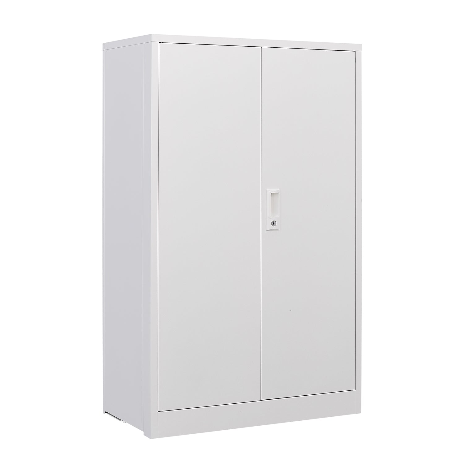 Metal Storage Cabinet With Locking Doors And Adjustable Shelf, Folding Filing Storage Cabinetfolding Storage Locker Cabinet For Home Office,School,Garage, White White Steel