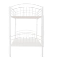 Twin Over Twin Metal Bunk Bed,Divided Into Two Beds White Old Sku:Mf280424Aak Twin White Metal