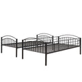 Twin Over Twin Metal Bunk Bed,Divided Into Two Beds Black Old Sku:Mf280424Aab Twin Black Metal