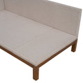 Upholstered Daybed Sofa Bed Frame Twin Size Linen Beige Beige Upholstered