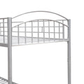 Twin Over Twin Metal Bunk Bed,Divided Into Two Beds Silver Old Sku:Mf280424Aan Twin Silver Metal