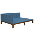 Upholstered Daybed Sofa Bed Frame Full Size Linen Blue Blue Upholstered