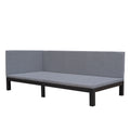 Upholstered Daybed Sofa Bed Frame Twin Size Linen Gray Gray Upholstered