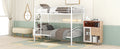 Twin Over Twin Metal Bunk Bed,Divided Into Two Beds White Old Sku:Mf280424Aak Twin White Metal